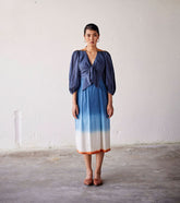 A Model Wearing Multicolor,Pure Cotton Hop Scotch curated by Only Ethikal